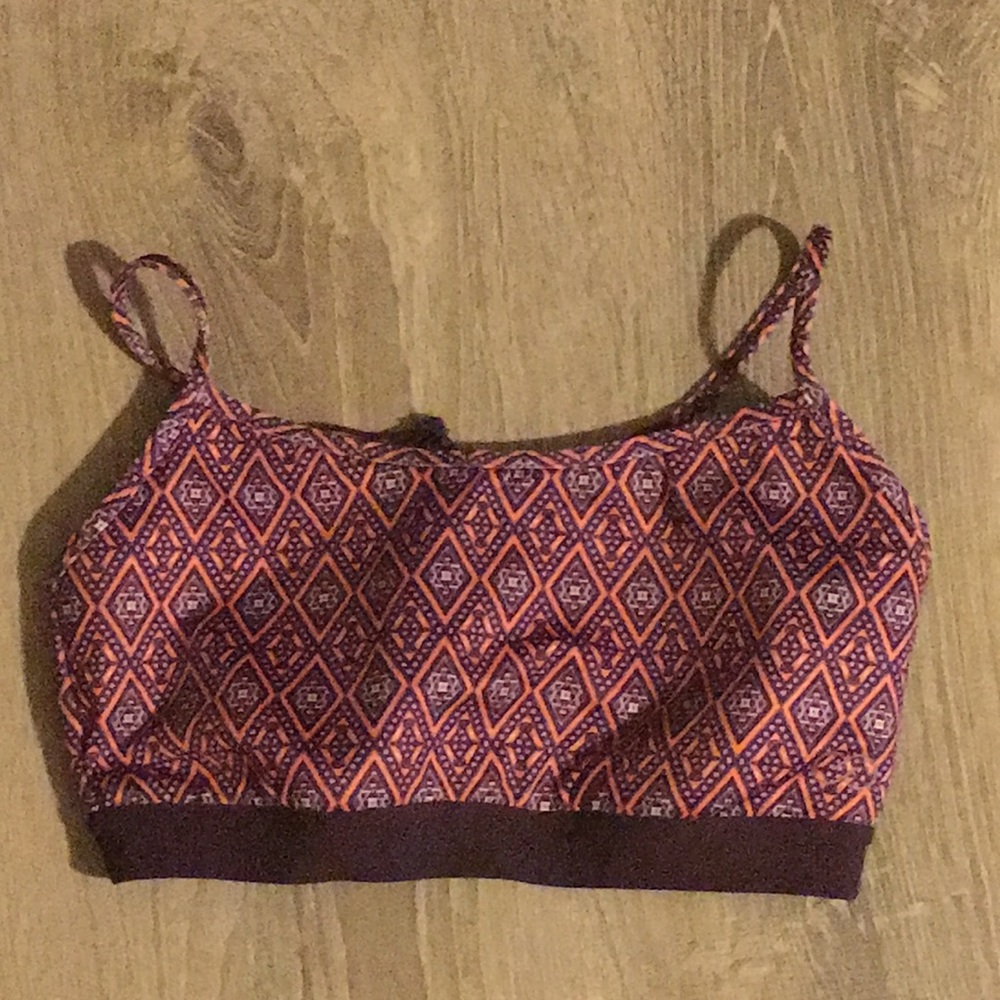 Carrie Underwood Purple Patterned Sports Bra